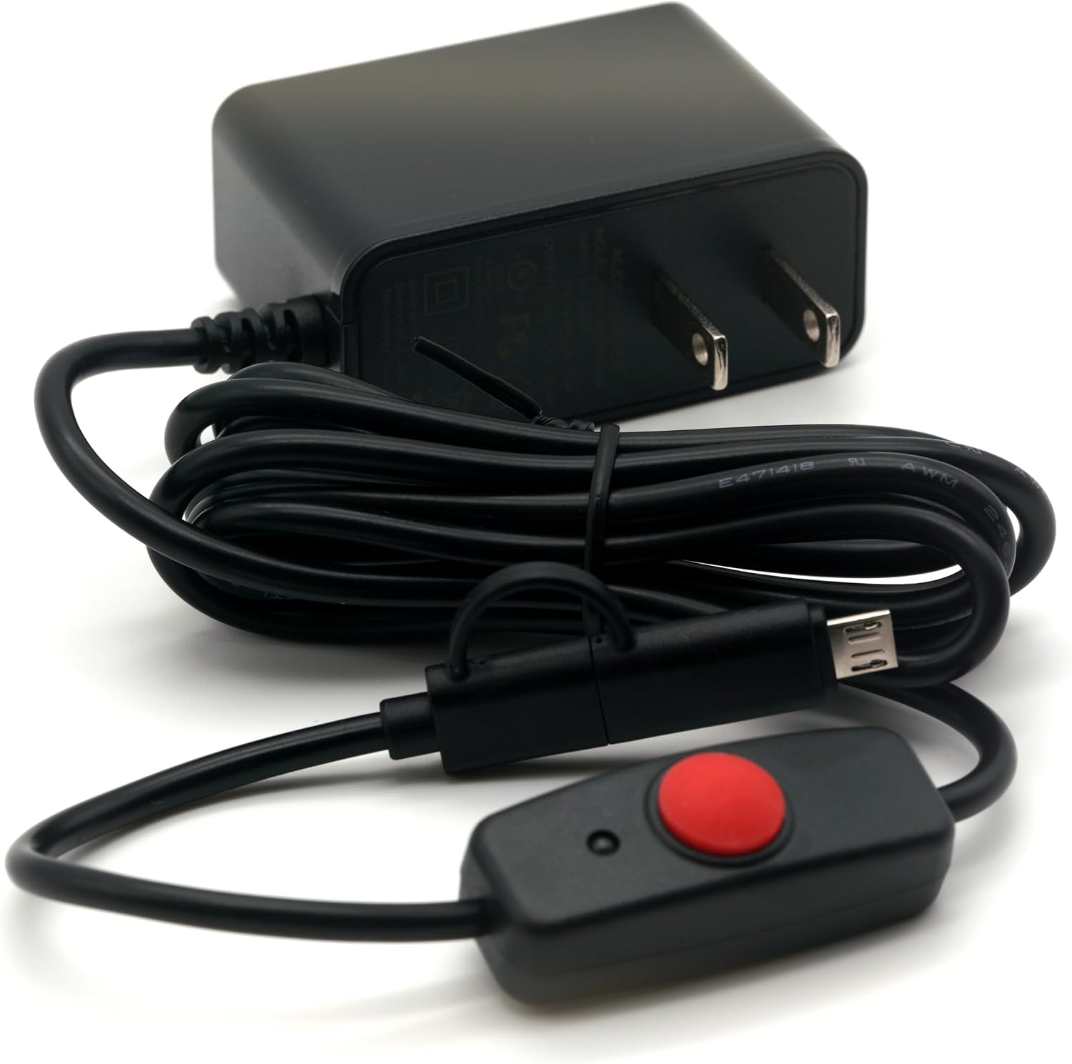 GenBasic 5V 3A 15W USB Type-C power supply with inline switch